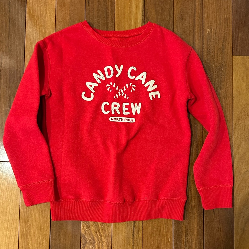 Jumping Beans Red Candy Cane Crew Sweatshirt